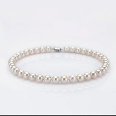 “Aurora Series” Freshwater Cultured Pearls Necklace Pure White Sycee AAAAA-Grade(10mm-11mm)