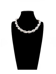 “Crown Jewelry” Freshwater Aquaculture "Seedless Pearl" Lengthened "Sweater Necklace"S925 Silver(8mm-9mm) Intertwined