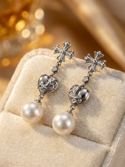 Chrome Hearts Elegant Cross Pearl Earrings For Any Occasion