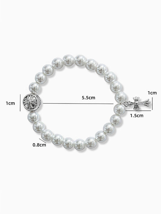 Designer Edition Chrome Hearts Vintage Baroque Pearl Bracelet