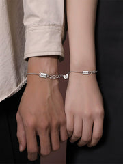 Custom Couple Bracelet - Close Connection, Heart to Heart