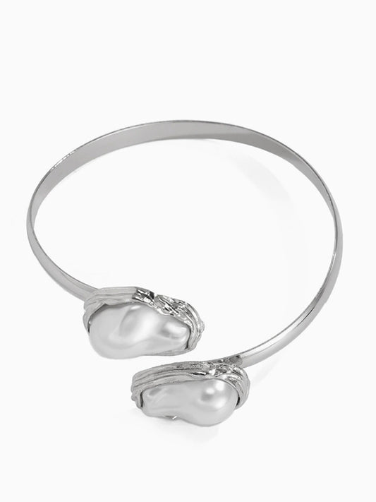 French Baroque Pearl Elegant Bracelet French Chic Adjustable Opening