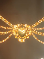 Hades Heart Waist Chain Gold Chain Belt Small Fragrant Style Metal Dress Annual Meeting Accessories Waist Cover