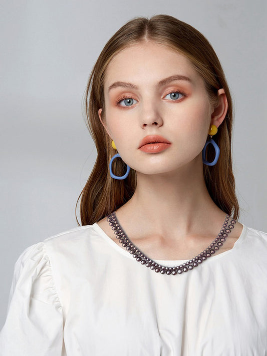 Set Kalung Mutiara “Sweet Strawberry” Set Dua Bagian Mutiara Budidaya Air Tawar (3 - 4mm & 5 - 6mm)