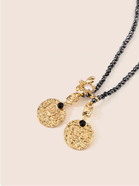 Nile Waist Chain Sweater Chain Long Necklace Black Energy Stone Crystal Belt Waist Seal Accessory