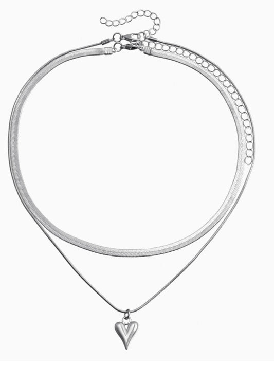 Double Layer Chain Minimalist Star Necklace Ultra-Thin Titanium Chain for Sensitive Skin
