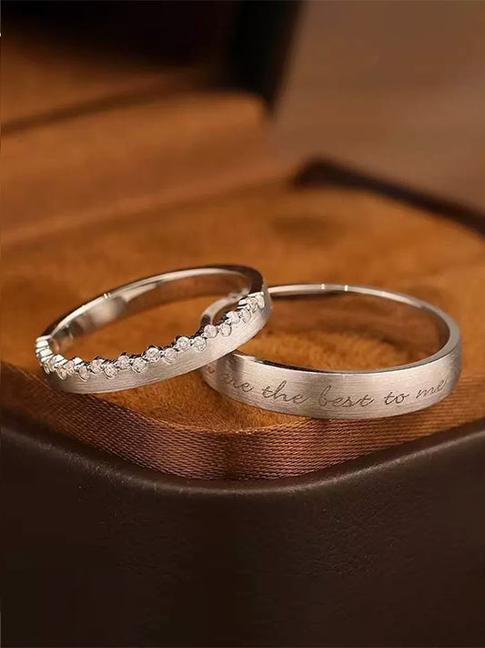 "Galaxy Kiss" Diamond Couple Rings' — Sworn by Stars, Belong to You S999