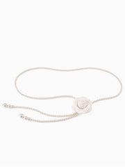 Fine Pearl Camellia Waist Chain Necklace Dual-use Dress Belt Accessory With Skirt