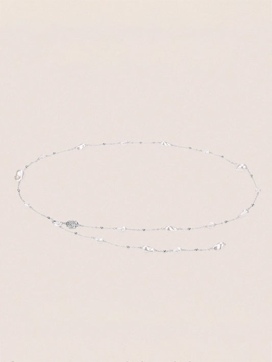 Baroque Pearl Waist Chain Temperament Pearl Waist Chain With Skirt Gold Chain Waist Belt