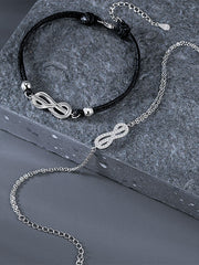 Inescapable Entanglement High-temperature forged "Eternal Knot"  Couple Bracelets