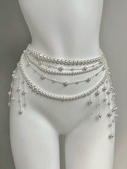 Fairy Pearl Waist Chain Cascading Tassels Waist Accessories Waist Belt Body Chain