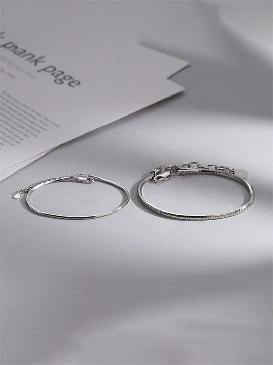 Twin Serpents Couple Bracelets - Your Body Heat Shapes My Form