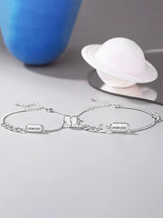 Custom Couple Bracelet - Close Connection, Heart to Heart