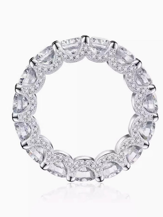 Shining Wheel Shimmering Circular Diamond Ring‘ Eternally Classic