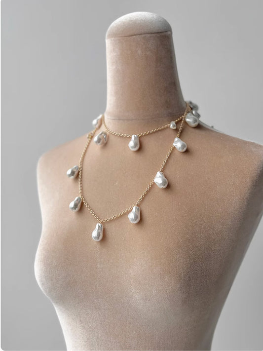 Mermaid Waist Chain Baroque Pearl Belt Dress Accessories with Skirt 2025 New Style