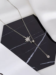 8-Pointed Star Sterling Silver Elegant Collarbone Necklace