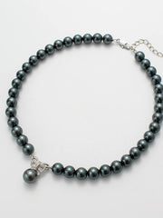 Witch's Teardrop · Enchanted Black Pearl Pendant Necklace Midnight Sonata Gothic Pearl 6mm