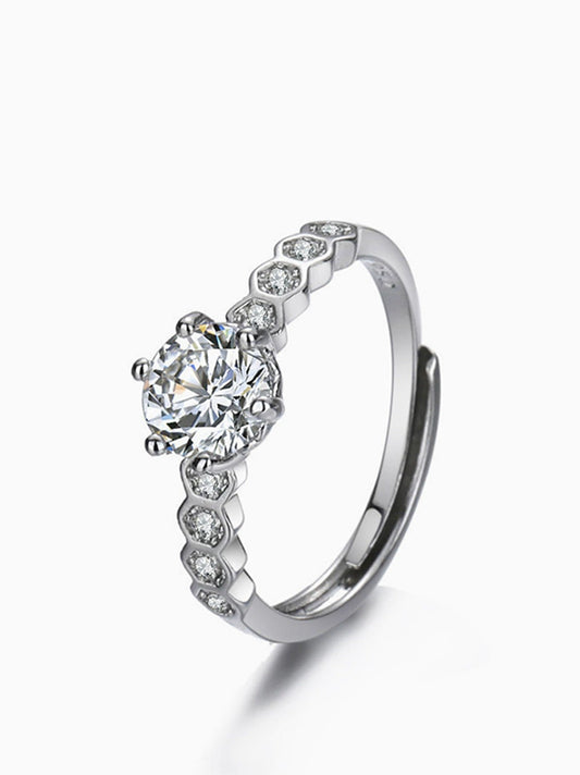 Honeycomb Design Adjustable Open Ring' Endless Love Perfect for Everyday Wear & Wedding