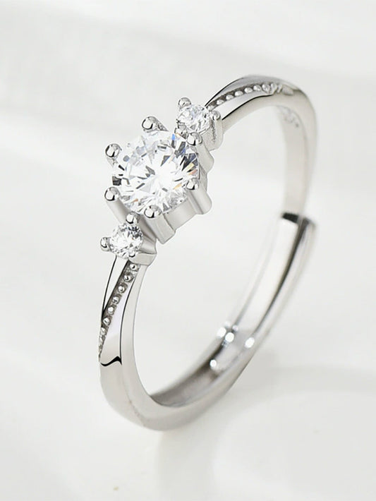 Star - Crossed Love Words: Creative Couple Rings' Telling a Star  Love Story S925 Size Adjustable