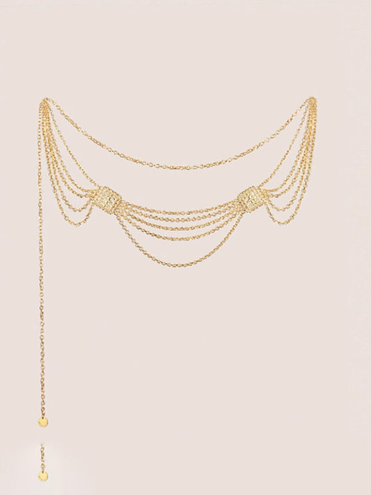 Isis Waist Chain Court Style Gold Decorative Chain Belt Vintage Accessories for Women