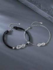 Inescapable Entanglement High-temperature forged "Eternal Knot"  Couple Bracelets