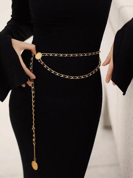 Hera Waist Chain Gold Chain Belt Small Fragrance Style Metal Waist Chain Accessories Creative Waist Seal for Women