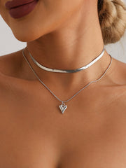 Double Layer Chain Minimalist Star Necklace Ultra-Thin Titanium Chain for Sensitive Skin