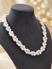 “Crown Jewelry” Freshwater Aquaculture "Seedless Pearl" Lengthened "Sweater Necklace"S925 Silver(8mm-9mm) Intertwined