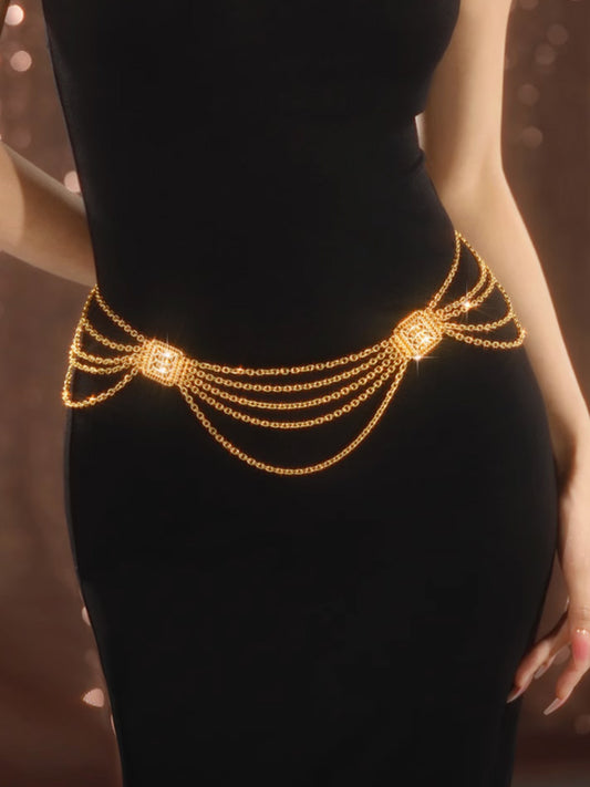 Isis Waist Chain Court Style Gold Decorative Chain Belt Vintage Accessories for Women