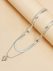 Double Layer Chain Minimalist Star Necklace Ultra-Thin Titanium Chain for Sensitive Skin