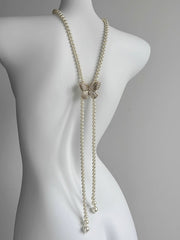 Butterfly Love Pearl Waist Chain Dress Belt Accessories Chain Matching Skirt 2025 New Female