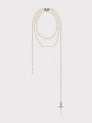 Multi-Wear Bridal Pearl Necklace Trendy & Versatile for Instagram Long Necklace