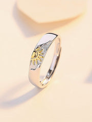 "Sun & Moon Diamond Couple Rings'" — Two Halves, One Love