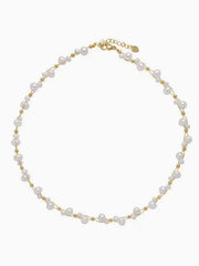 Freshwater Cultured Pearl Necklace Chic Gold Accented Pearl Necklace