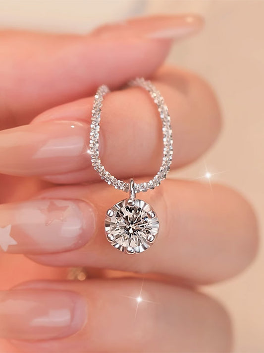 Starry Six-Prong Pendant Necklace with Twisted Chain Romantic Handcrafted Jewelry