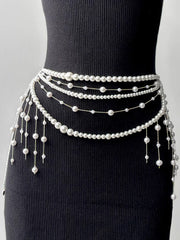 Fairy Pearl Waist Chain Cascading Tassels Waist Accessories Waist Belt Body Chain