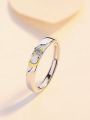 "Sun & Moon Diamond Couple Rings'" — Two Halves, One Love