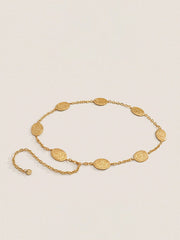 Cuban Babylonian Gold Coin Waist Chain Gold Multi-layer Chain Medieval Retro Coin Accessories Metal