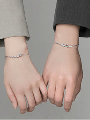 Thorn and Rose Couple Bracelet Blend of Nature and Art