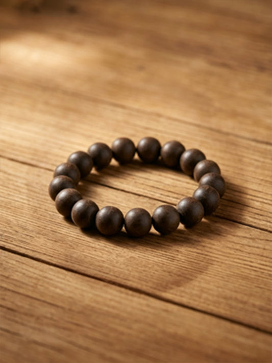 Da Si He Agarwood Sandalwood Incense Bead Bracelet | Stress Relief & Focus Support Daily Wear for Men