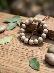 White Dragon Saliva Incense Bead Bracelet | Stress Relief & Focus Support Daily Wear Jewelry