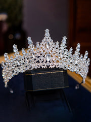 Versailles-Inspired Crystal Crown - Detachable Crystal Fringe for Gala Events 11# Tiara
