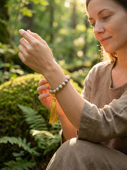 White Dragon Saliva Incense Bead Bracelet | Stress Relief & Focus Support Daily Wear Jewelry