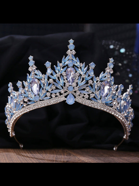 Galactic Tears: Asymmetric Sapphire Crown Tiara | Command the Gala Spotlight