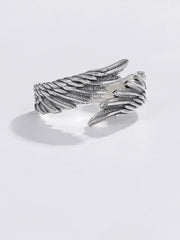 Angel's Wings Couple Rings S925 Silver Adjustable Opening