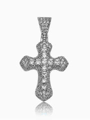 Radiant Brilliance Exquisite Diamond-Encrusted Cross Necklace