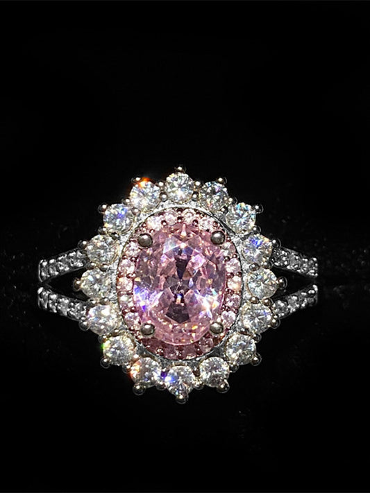 Bespoke "Starlight" Oval Diamond Ring' — A Galaxy on Your Finger Size Adjustable