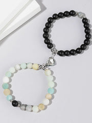 Love Connection Dual-Tone Beaded Couples Bracelets Eternal Bond