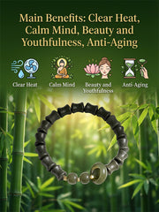 "Green Bamboo Jasmine" Incense Bead Bracelet | Natural Calming & Refreshing Aromatherapy Jewelry