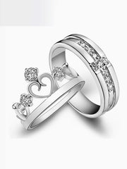 Promise and Eternity Exquisite Couple Rings Adjustable Opening